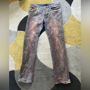Purple mens jeans